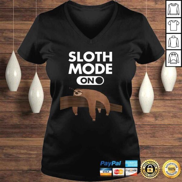 Sloth Mode On Sleeping Sloth Illustration Shirt - Image 2