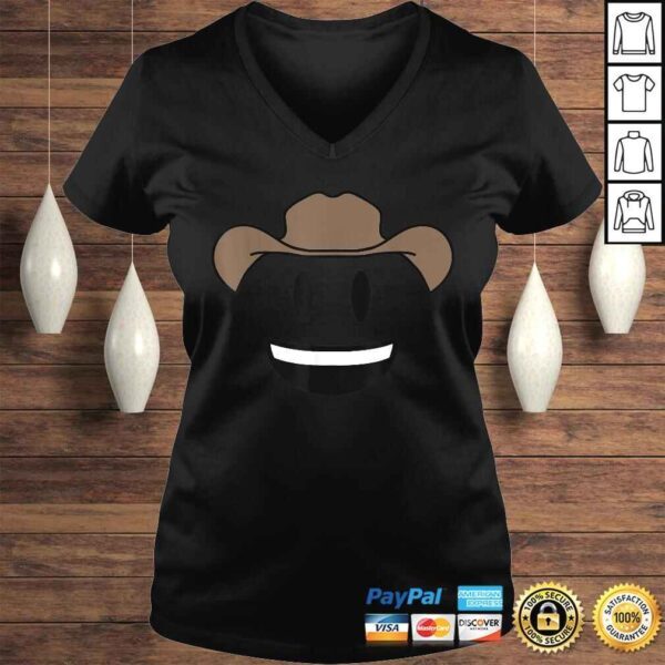 Smiling Cowboy Hat Face Emojis Emoticon Halloween Costume Shirt - Image 2