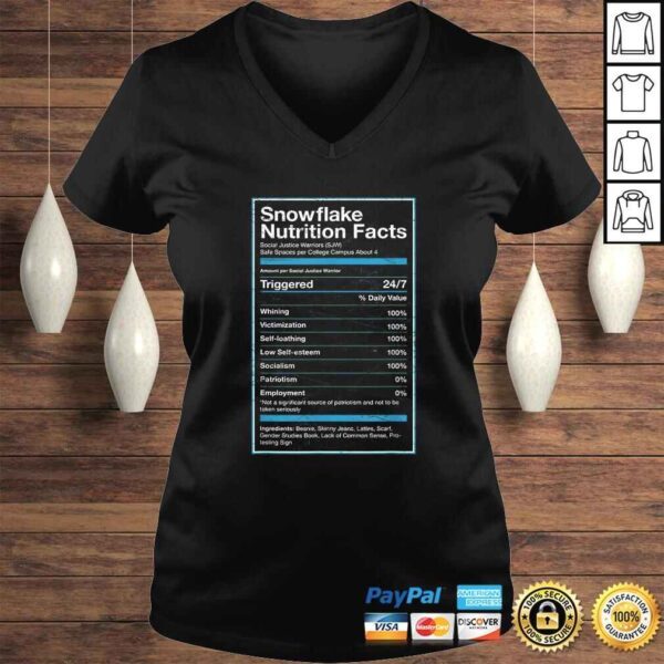 Snowflake Nutrition Facts T-shirt - Image 2