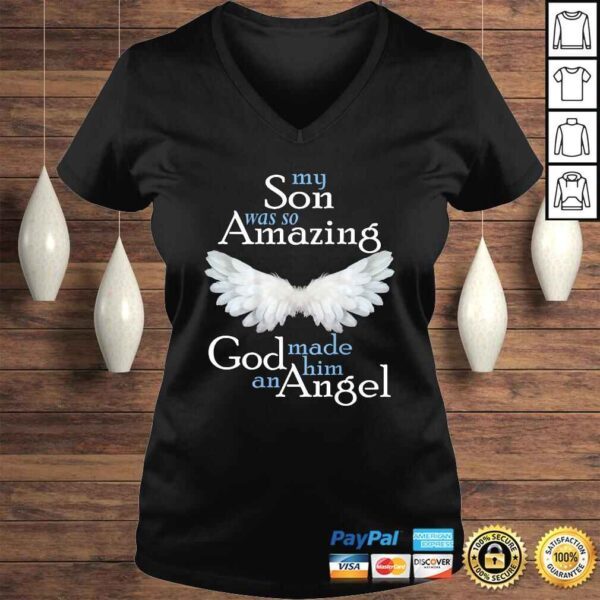 Son Guardian Angel Memorial Gift Amazing Angel Wings Gift TShirt - Image 2