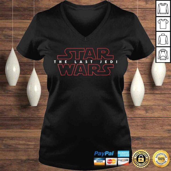 Star Wars Last Jedi Red Outline Logo Graphic Shirt - Image 2