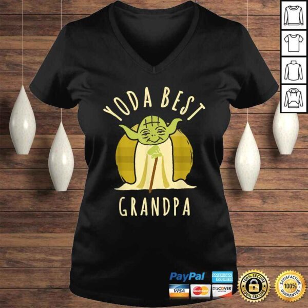 Star Wars Yoda Best Grandpa Cartoon Yoda Shirt - Image 2