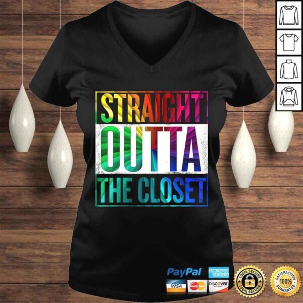 Straight Outta The Closet LGBT Gay Pride Shirt - Image 2