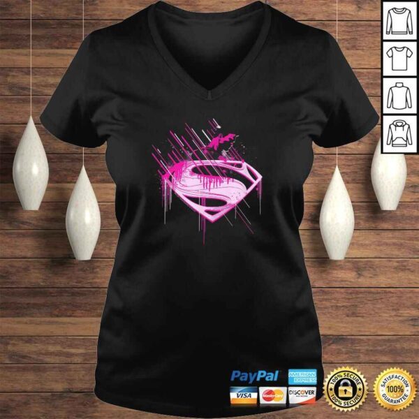 Superman Man of Steel Pink Splatter Shirt - Image 2