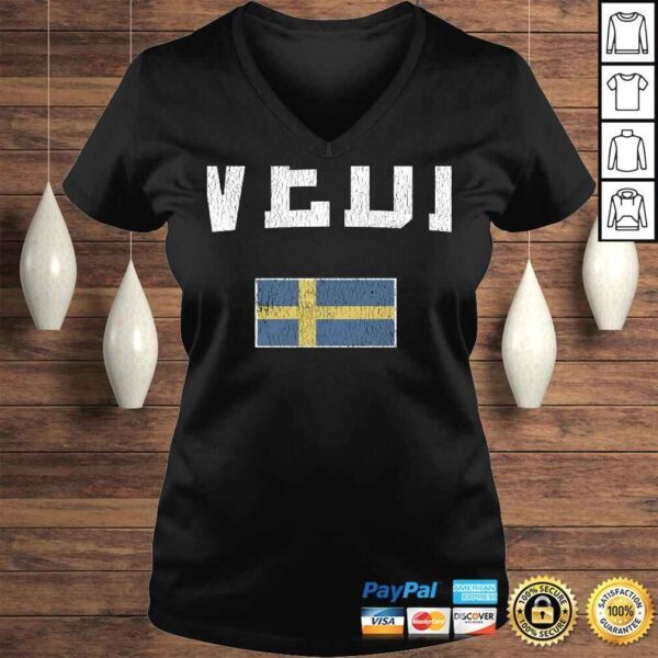 Sweden Shirt Vintage Sports Design Swedish Flag Tee - Image 2