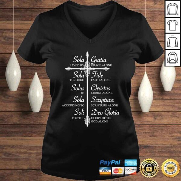 The Five Solas Shirt  Cute Christian MovemenShirt Gift - Image 2