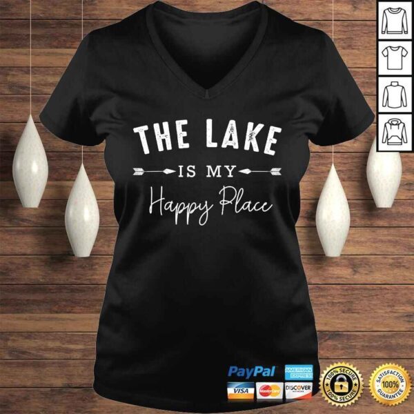 The Lake Is My Happy Place Camping Fishing Boating Nature Gift Top - Image 2