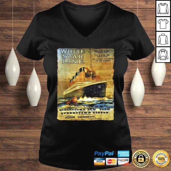 Titanic shirt for kids Sailing Ship Cruise Vintage Poster - Image 2