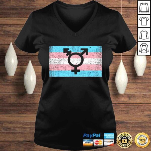 Transgender Pride Flag with Trans Man Woman Symbol Shirt - Image 2