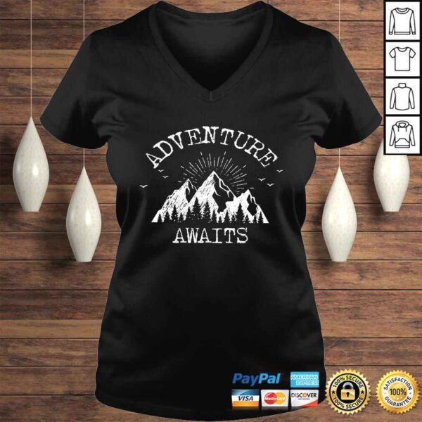 Trendy Adventure Awaits Travel Camping Vintage Shirt - Image 2