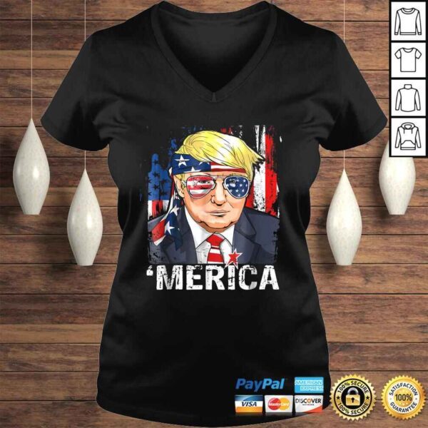 Trump Merica Shirt Murica 4th of July American Flag Shirts - Image 2