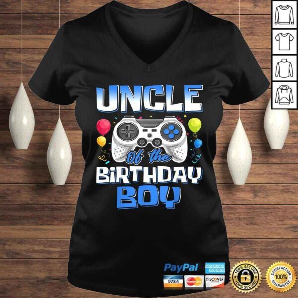 Uncle Of The Birthday Boy Matching Video Gamer Birthday TShirt - Image 2