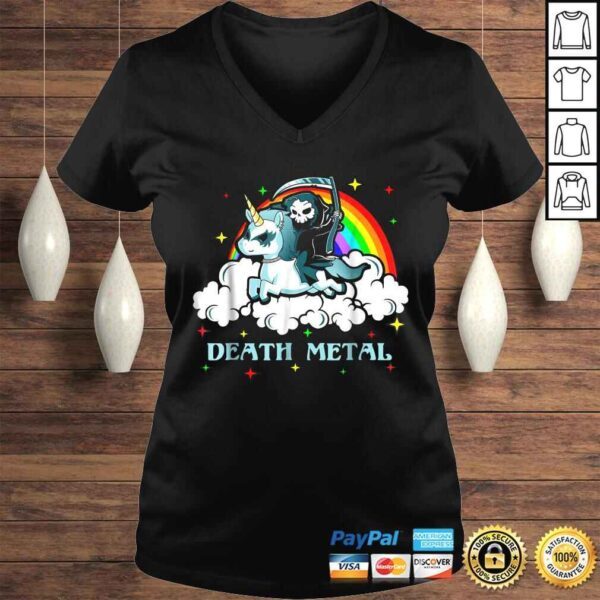 Unicorn Death Metal Rocker Go To Hell Shirt - Image 2