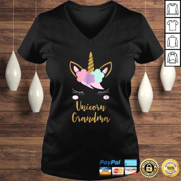 Unicorn Grandma Shirt, Grandma of the Birthday Girl Gift - Image 2