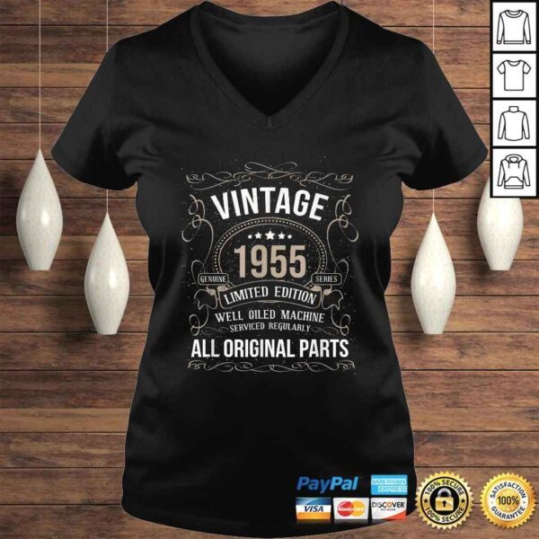 Vintage 1955 65th Birthday All Original Parts Gift Men Women TShirt - Image 2