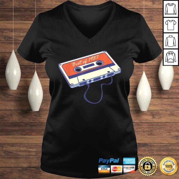 Vintage Best of 1987 Classic Cassette Tape 33rd Birthday TShirt - Image 2