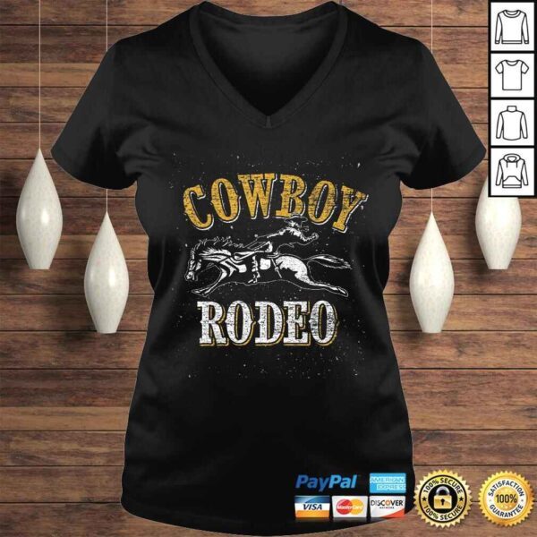 Vintage Bull Riding Rodeo Cowboy TShirt Gift - Image 2