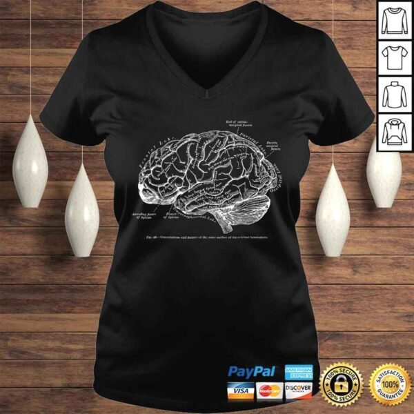 Vintage Human Anatomy Brain Tee T-T-shirt - Image 2