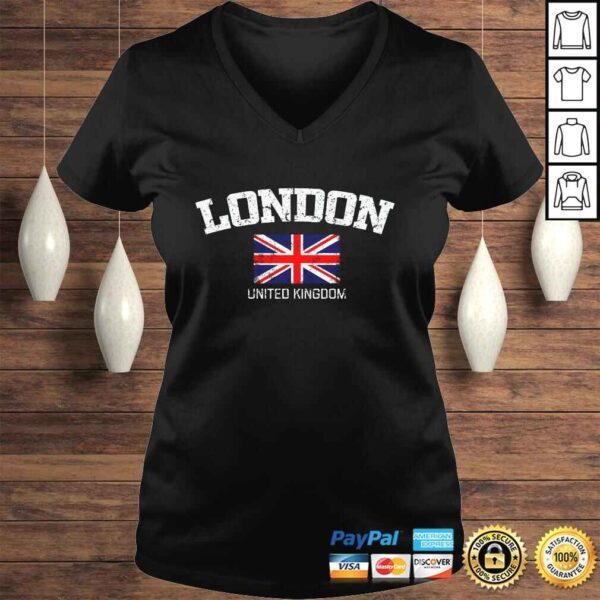 Vintage London England United Kingdom Souvenir Gift Pullover Hoodie - Image 2