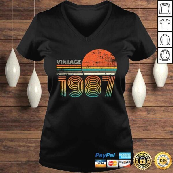 Vintage Made in 1987 33rd Bithday GIft 33 Years Old Birthday Gift TShirt - Image 2