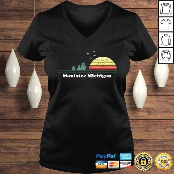 Vintage Manistee, Michigan Sunset Souvenir PrinTShirt - Image 2