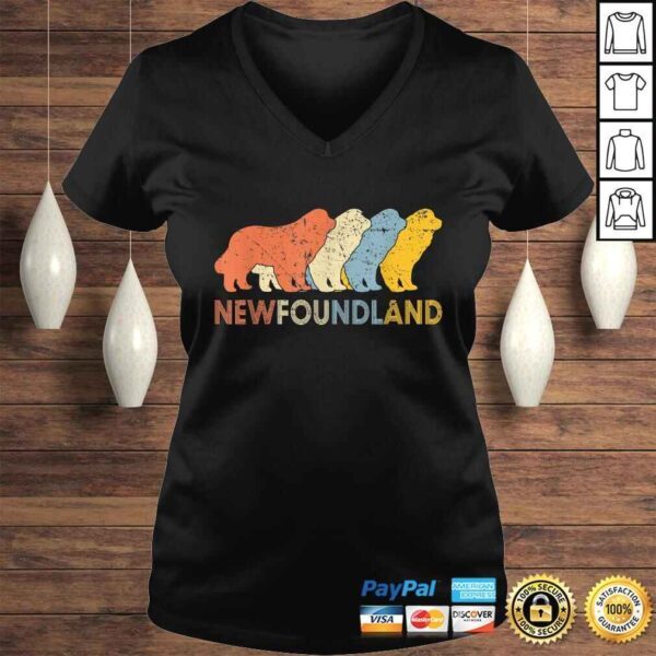 Vintage Newfoundland Dog Dad Dog Mom Valentines TShirt - Image 2