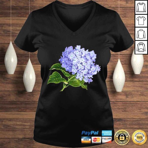 Vintage Purple Hydrangea Flowers Retro Gardener ArShirt - Image 2