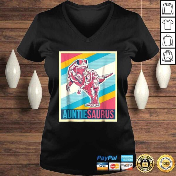 Vintage Retro Auntiesaurus Rex Gift TShirt - Image 2