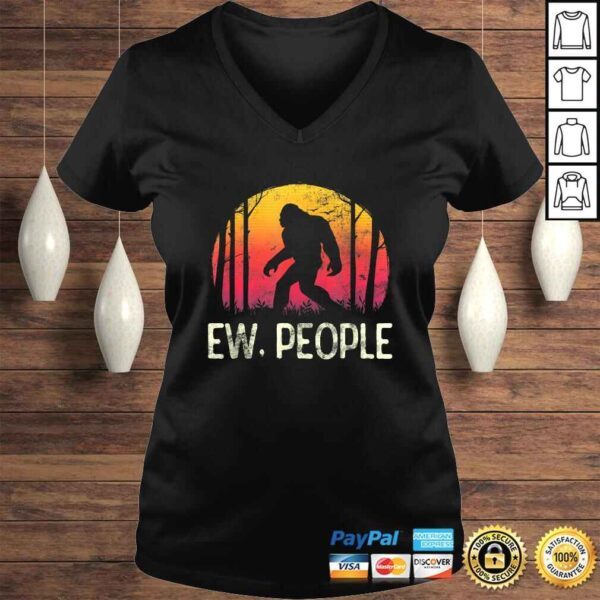 Vintage Retro Ew People Bigfoot Shirt Funny Sasquatch Gift - Image 2