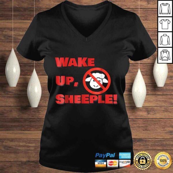 Wake Up, Sheeple! Shirt with anti-sheep logo - Image 2