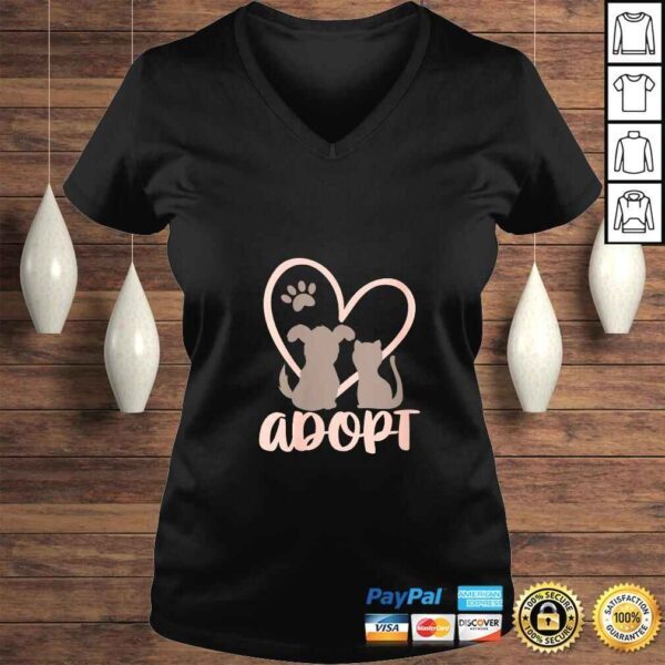 Womens Adopt Rescue Pet Owner Rescue Mom or Dad - Dog and CaTShirt - Image 2