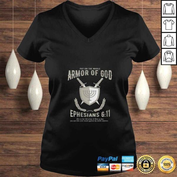 Womens Christian Tees Put On The Whole Armor Of God Men Women Kids TShirt - Image 2