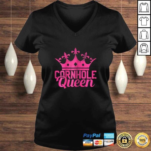 Womens Cornhole Queen Shirt - Corn Hole Shirt Funny Gift - Image 2