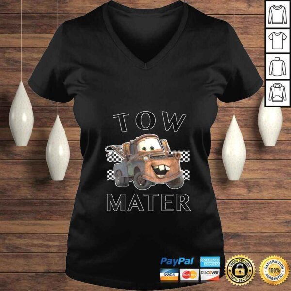 Womens Disney Pixar Cars Tow Mater Finish VNeck Gift Top - Image 2