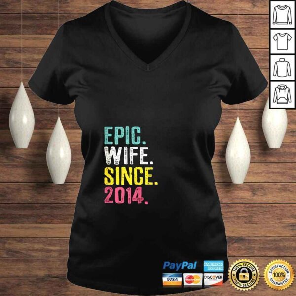 Womens Epic Wife Since 2014  6th Wedding Anniversary Gift For Her Shirt - Image 2