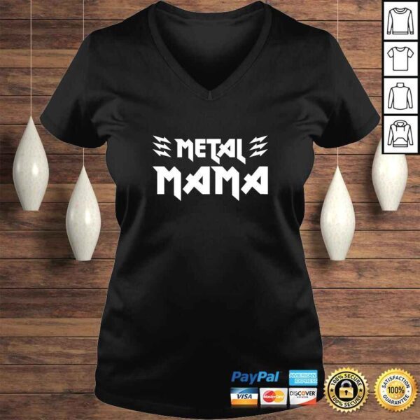 Womens Heavy Metal Mom Shirt Gift Tee Mothers Day Birth Mama TShirt - Image 2