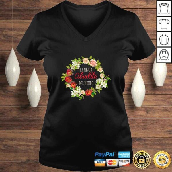 Womens La Mejor Abuelita Del Mundo - Shirts in Spanish for women - Image 2