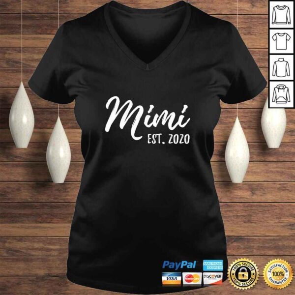 Womens Mimi Est. 2020 Gift For New Grandma, Granny, Nana, Gigi TShirt - Image 2