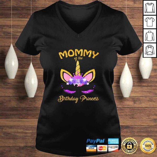 Womens Mommy Of The Unicorn Birthday Princess Matching Family TShirt - Image 2