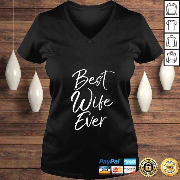 Womens Wedding Anniversary Gift from New Husband Best Wife Ever TShirt - Image 2