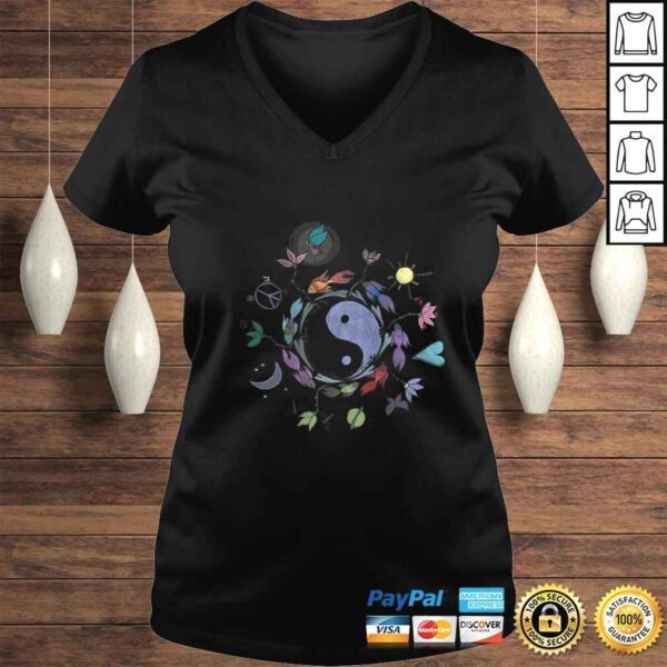 Womens Ying Yang Shirt, Tai Chi Shirt Design Raglan Baseball Tee - Image 2