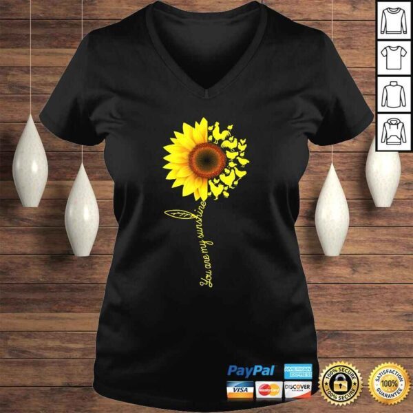 You Are My Sunshine Sunflower Chicken Shirt Gifts - Image 2