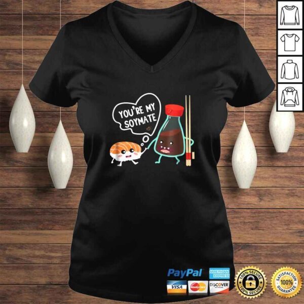 You're My Soymate (Soulmate) Sushi Couples Japanese TShirt - Image 2