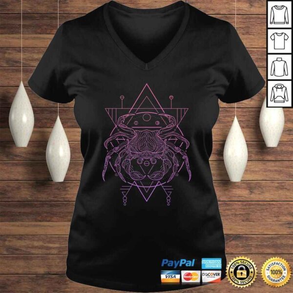 Zodiac Geometry - Cancer Astrological Sign Symbol Astrology TShirt - Image 2