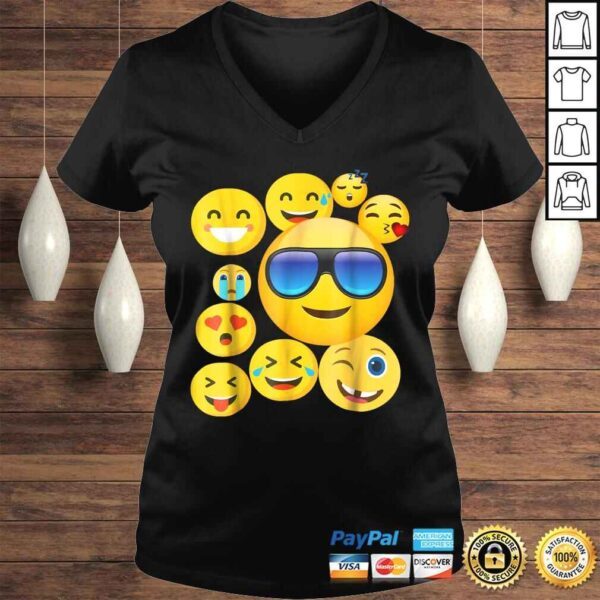 emoji wear -shirt Emoticon Cute smileys Face Shirt - Image 2