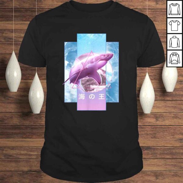 Vaporwave Shark Retro 80s 90s Japanese Otaku Aesthetic Tee Shirt