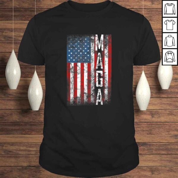 Vintage Grunge MAGA American Flag Lover Funny Shirt