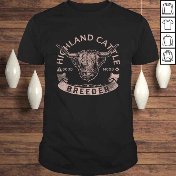 Vintage Highland Cattle Breeder & Scottich Cow Farmers TShirt