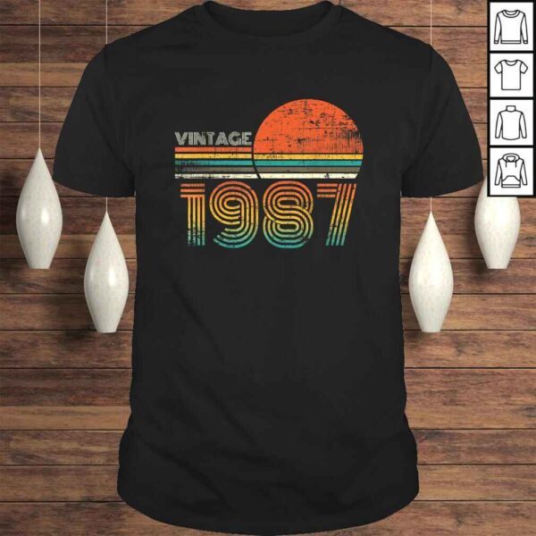 Vintage Made in 1987 33rd Bithday GIft 33 Years Old Birthday Gift TShirt