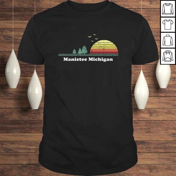 Vintage Manistee, Michigan Sunset Souvenir PrinTShirt